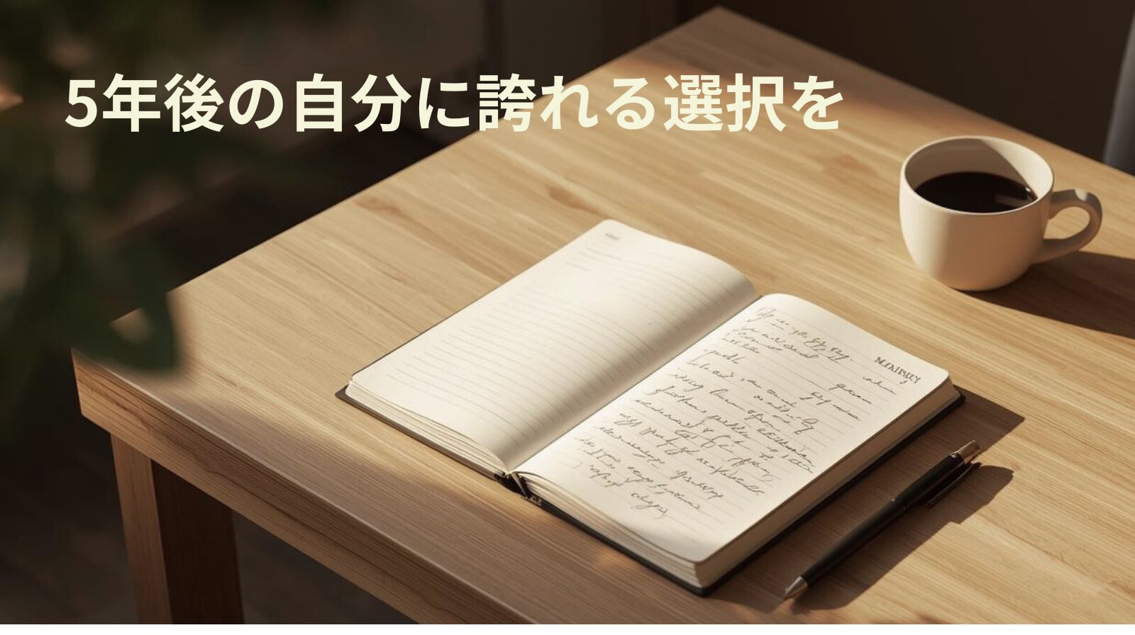 5年後の自分に誇れる選択を