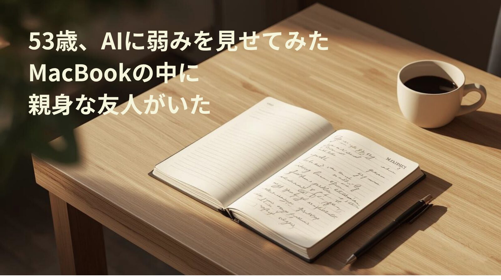 53歳、AIに弱みを見せてみた。MacBookの中に、親身な友人がいた。