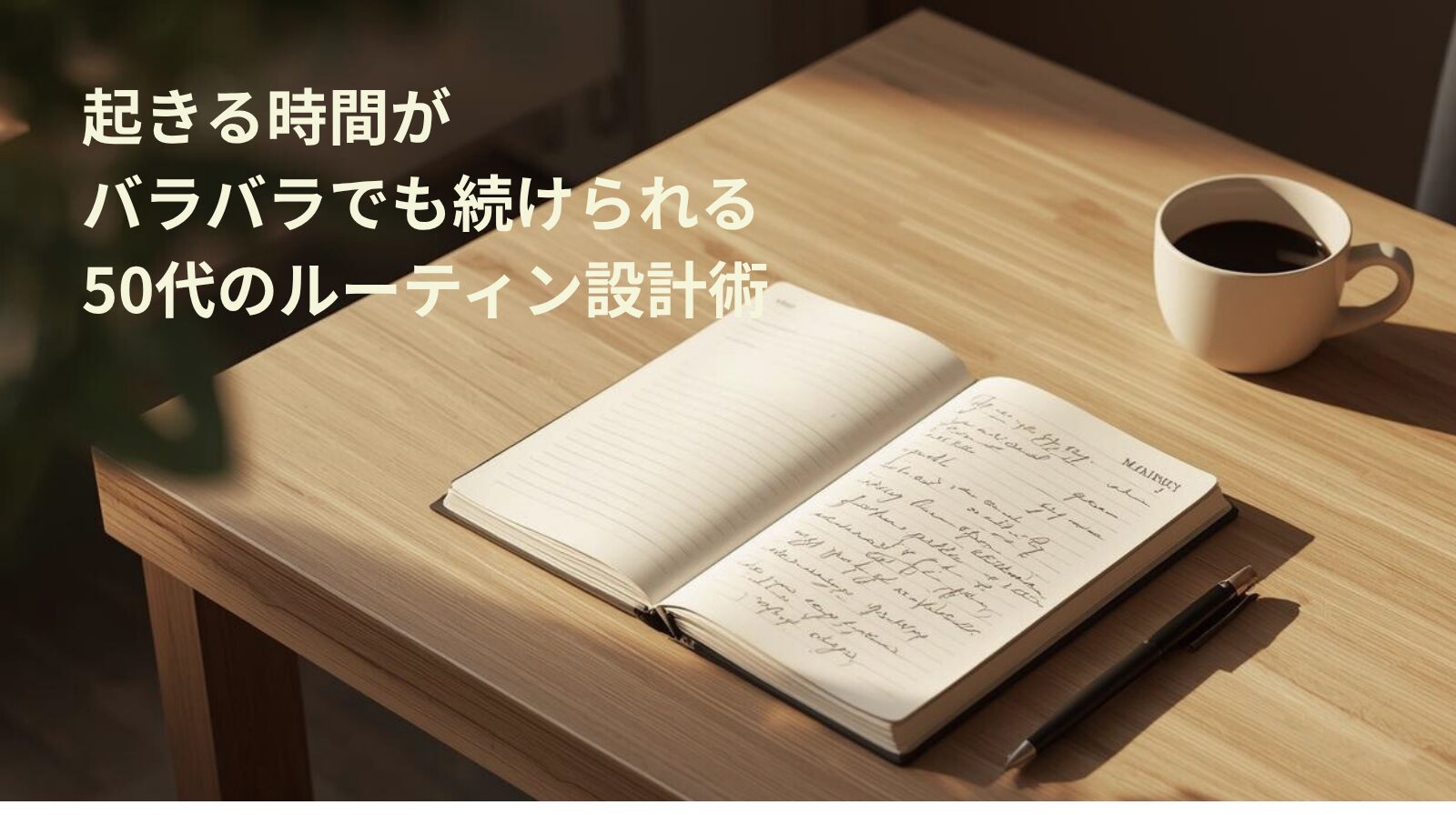 起きる時間がバラバラでも続けられる｜50代のルーティン設計術