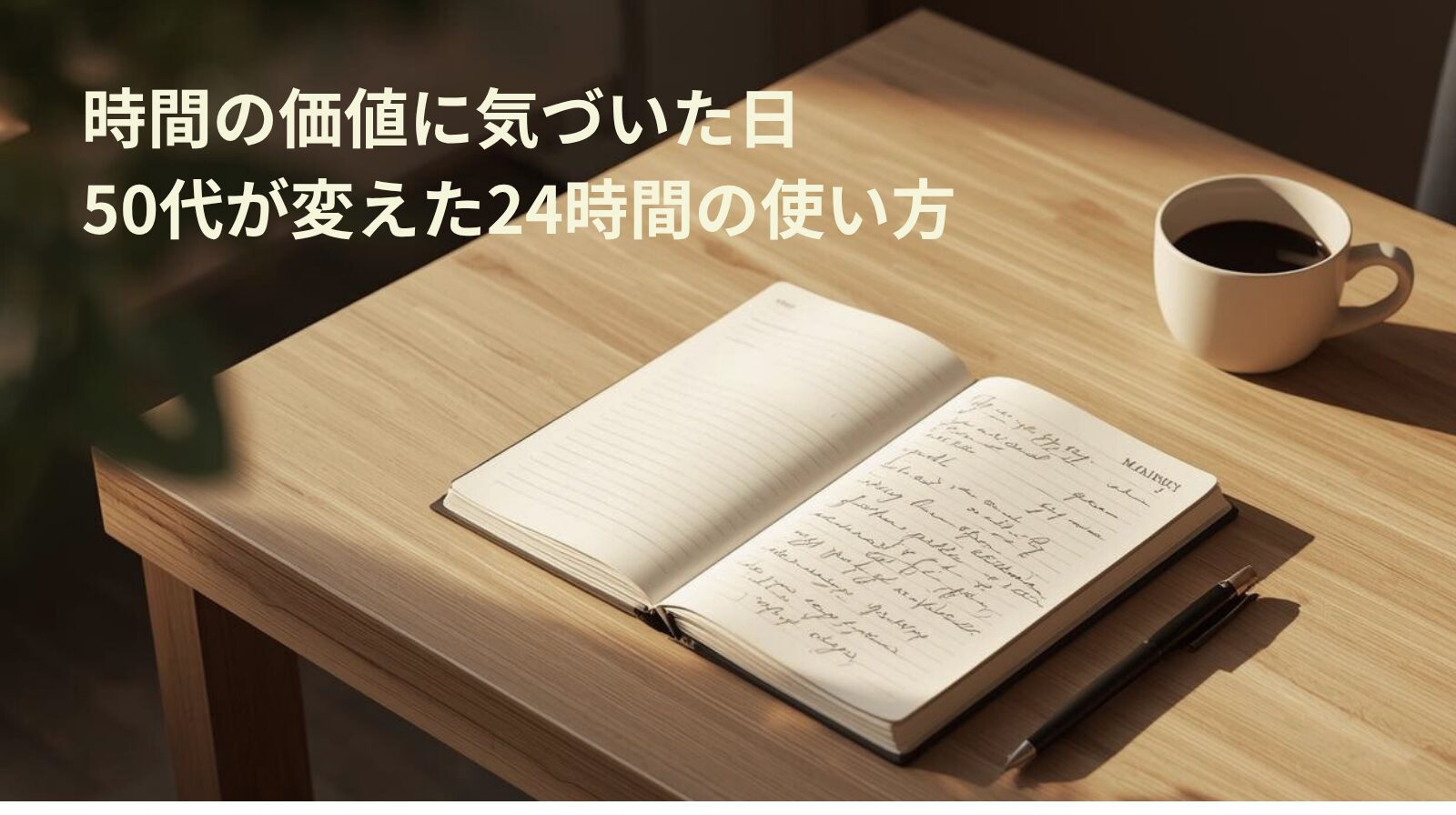 時間の価値に気づいた日｜50代が変えた24時間の使い方