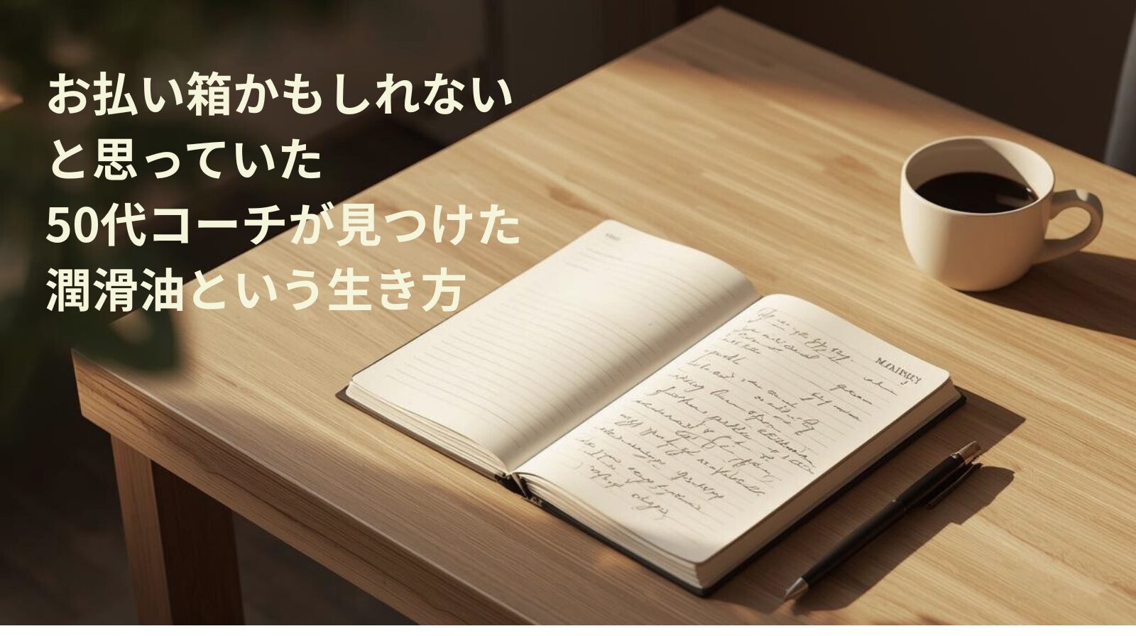 お払い箱かもしれない、と思っていた｜50代コーチが見つけた、潤滑油という生き方