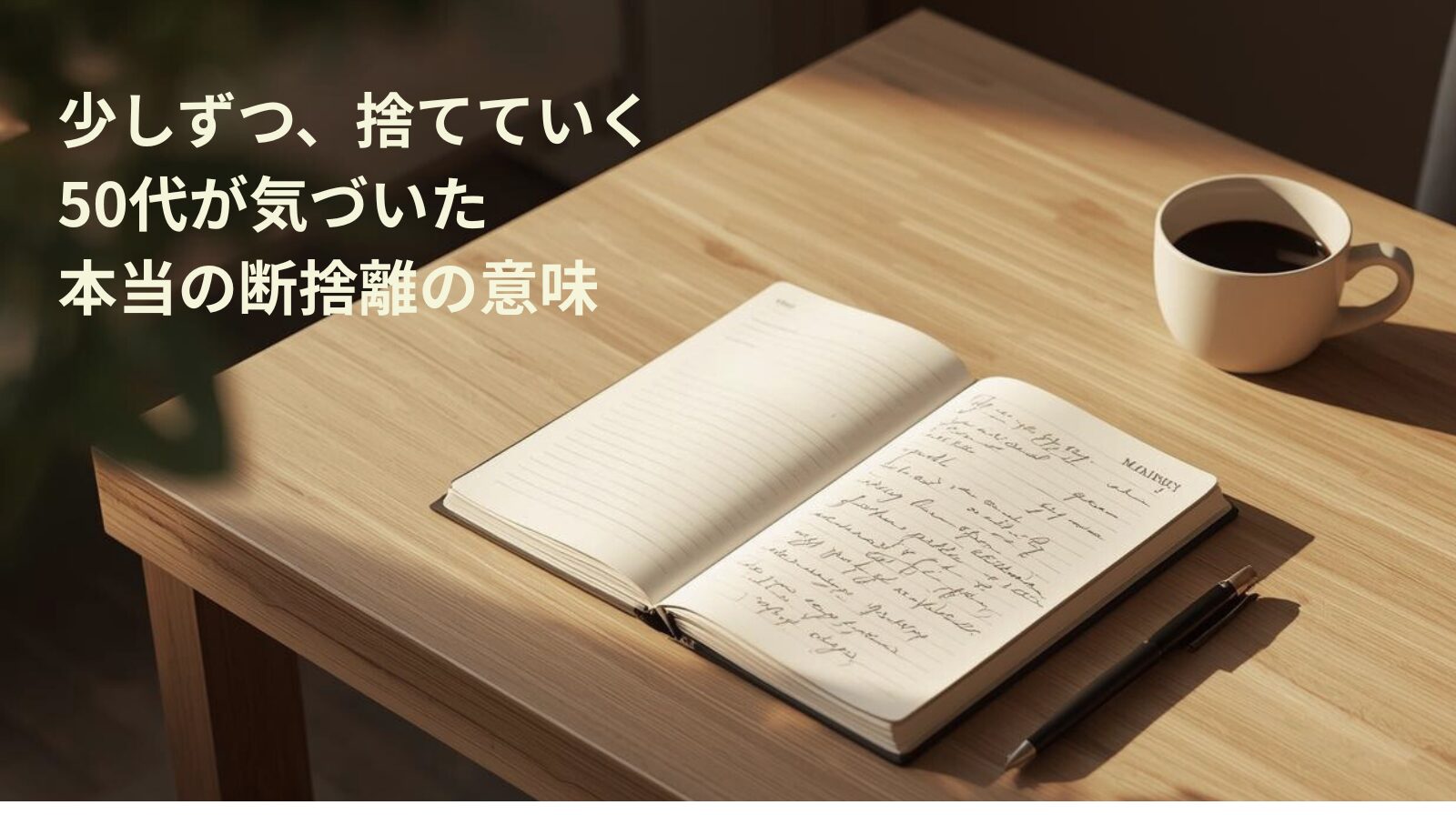 少しずつ、捨てていく｜50代が気づいた、本当の断捨離の意味