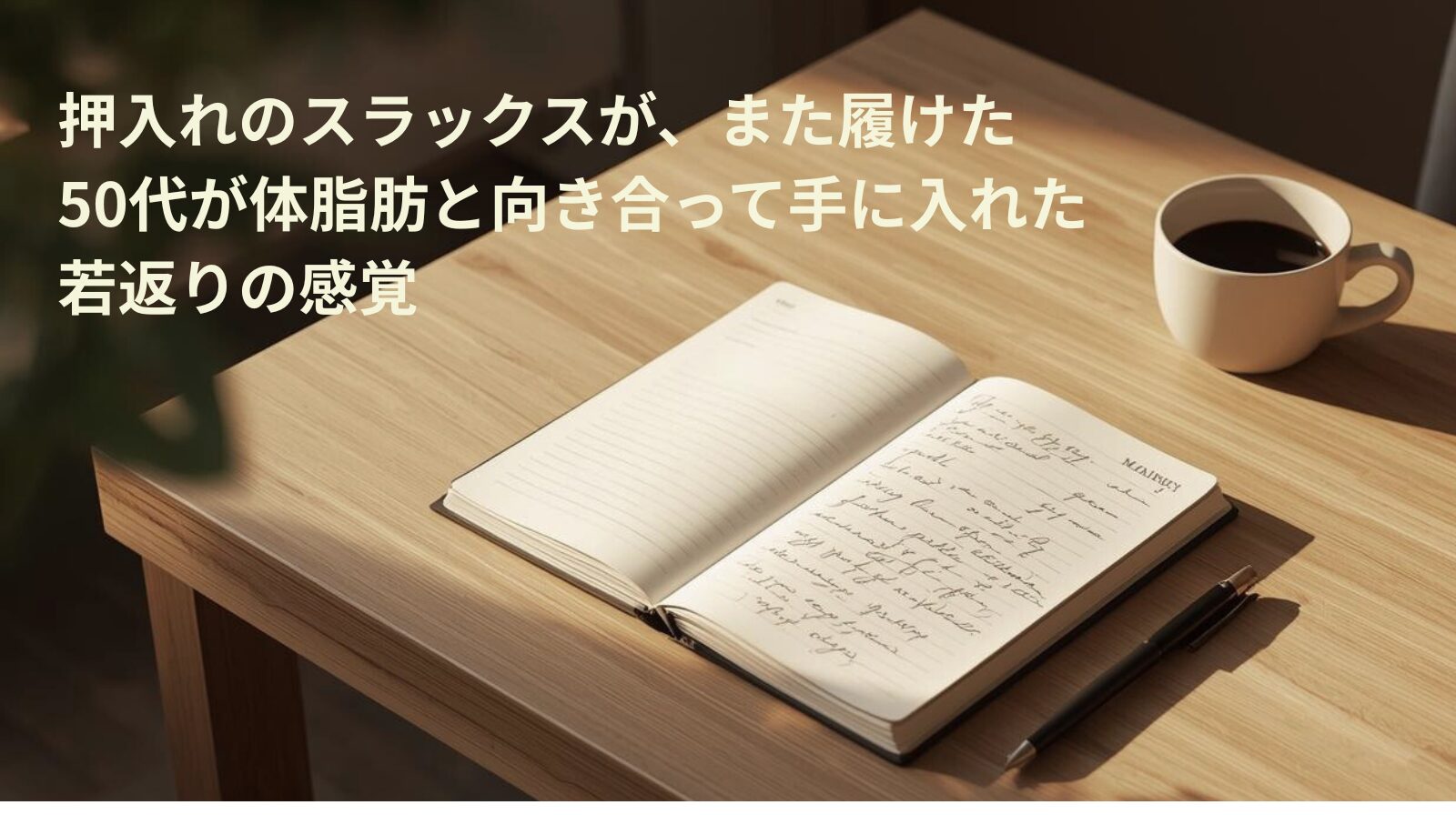 押入れのスラックスが、また履けた｜50代が体脂肪と向き合って手に入れた、若返りの感覚