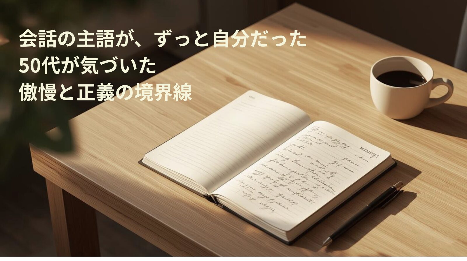 会話の主語が、ずっと自分だった｜50代が気づいた、傲慢と正義の境界線