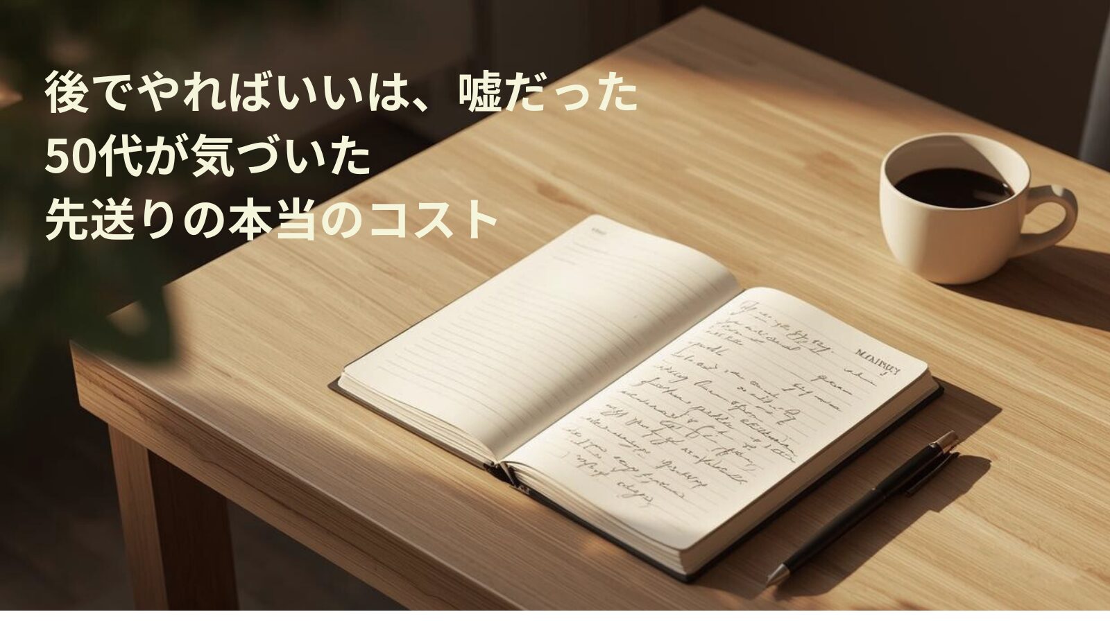 後でやればいいは、嘘だった｜50代が気づいた、先送りの本当のコスト